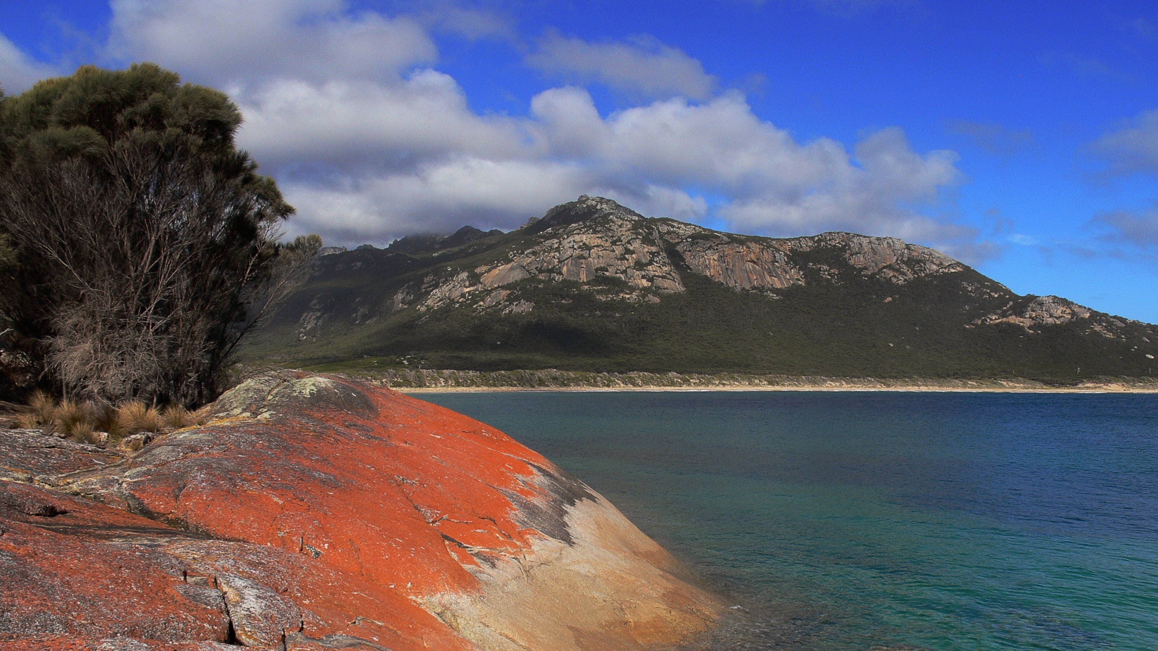 Flinders Island featuring mountains and general coastal views