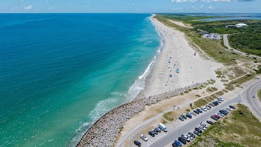 Fort Fisher State Recreation Area in Kure Beach North Carolina on a beautiful day.