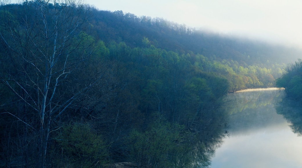 Morning fog on Cumberland River, Kentucky
