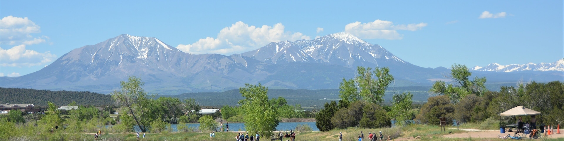 The Spanish Peaks are a pair of prominent mountains located in southwestern Huerfano County, Colorado. The Spanish Peaks were designated a National Natural Landmark in 1976.