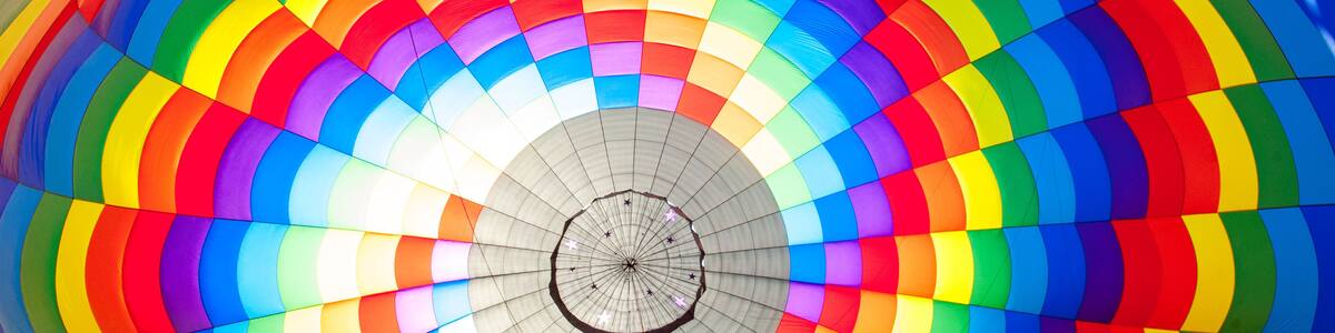 Hot air balloon getting inflated