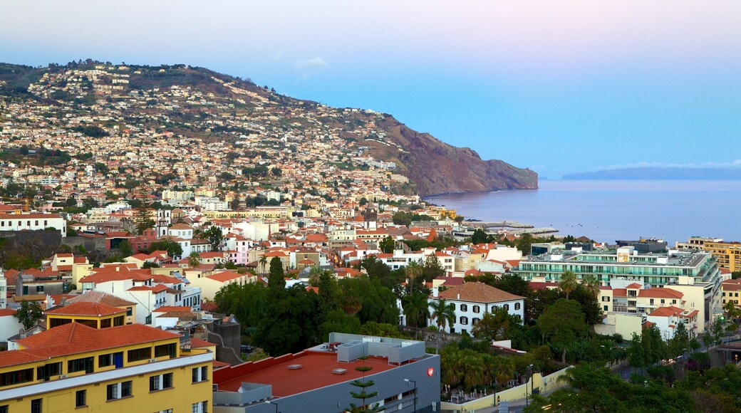 Funchal toont algemene kustgezichten en een kuststadje