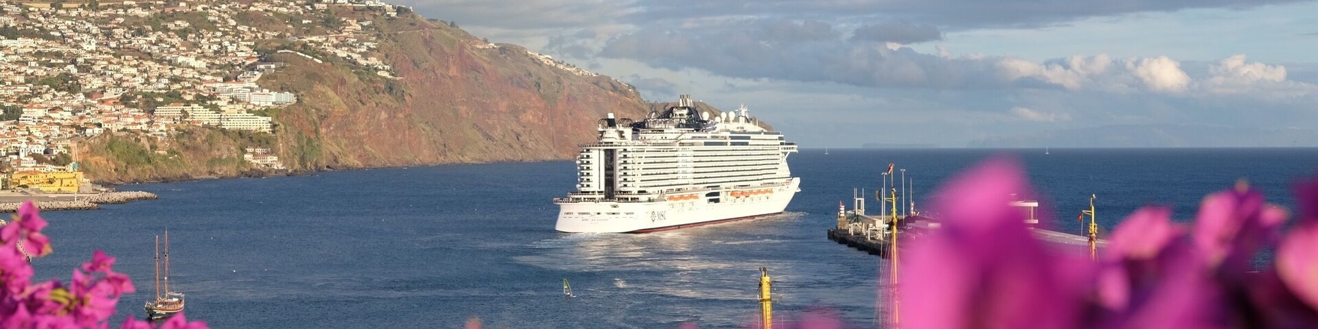 Beautiful view over the bay watching the cruse ships leave on there trip across the ocean