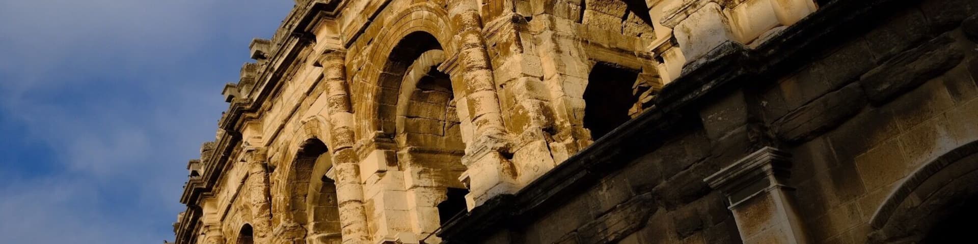 A miniature colosseum in Nimes, France.