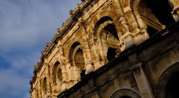A miniature colosseum in Nimes, France.