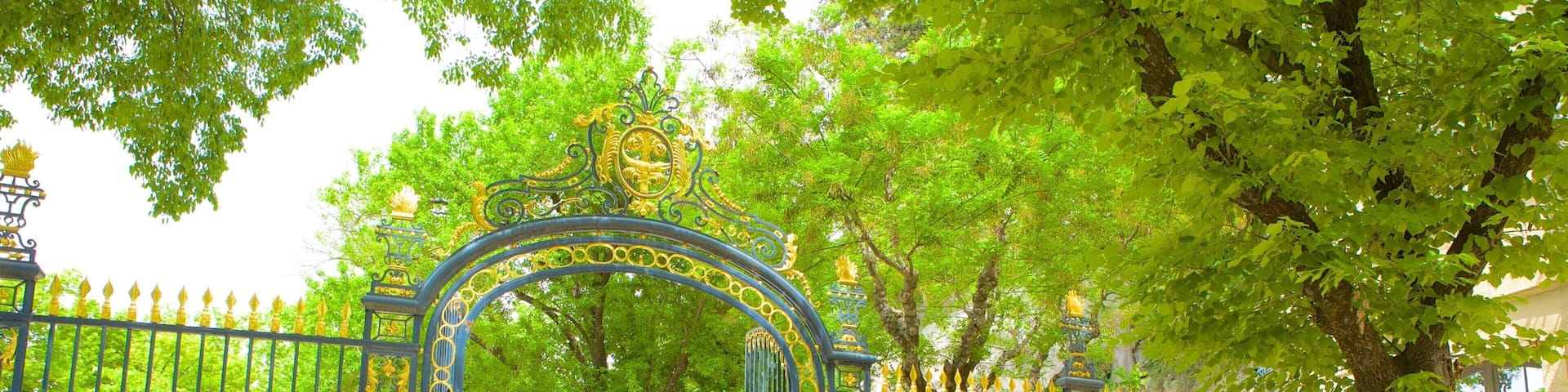 Nimes showing a park and street scenes