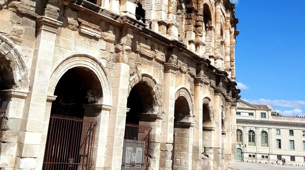 Majestic Roman amphitheatre which has been remodelled and is used as a bullring and as a venue for concerts etc... well worth a visit!