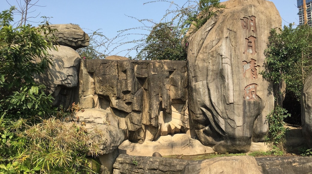 Little statues and nooks all along the river walkway.
