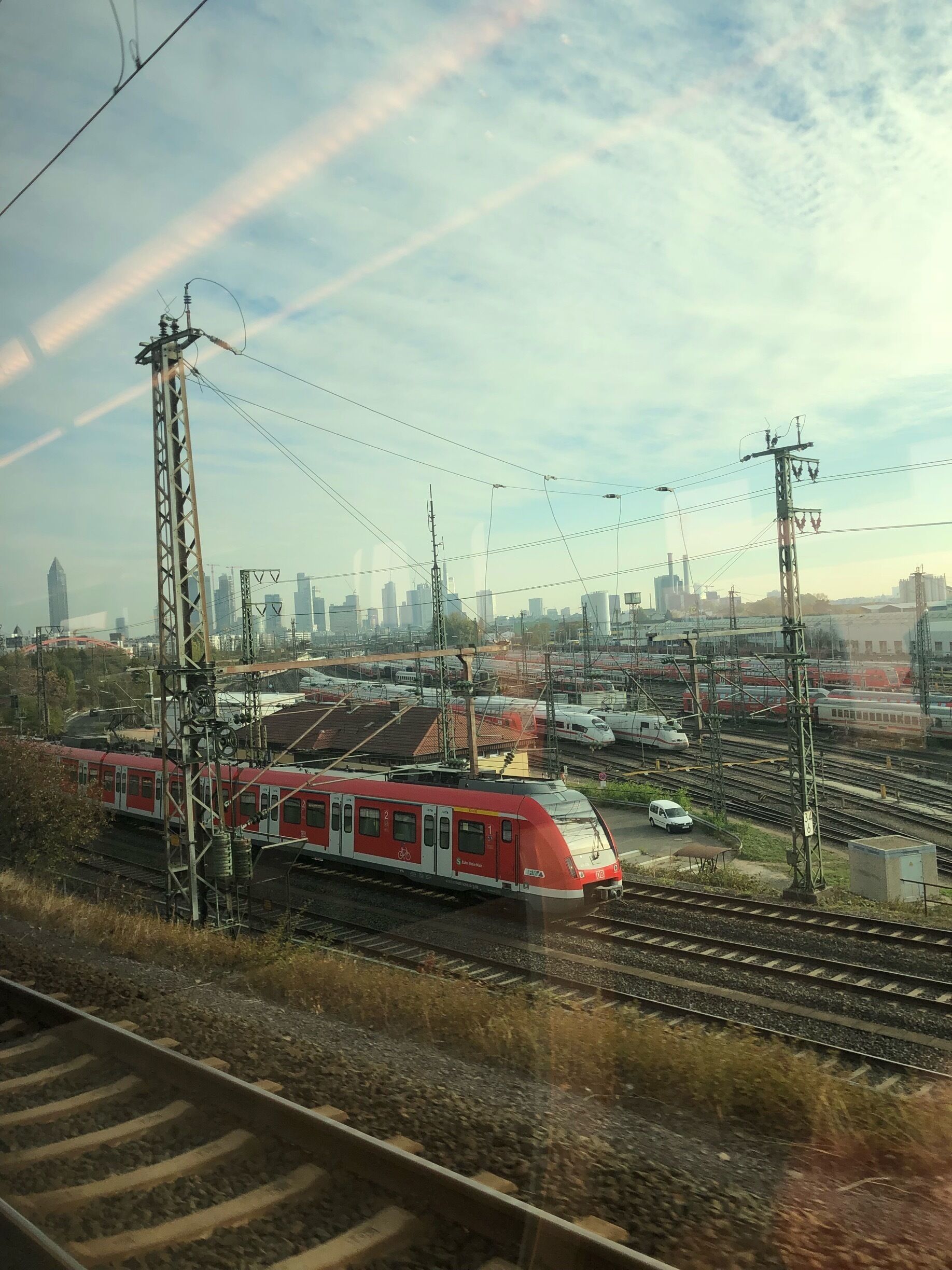 On the train to the airport