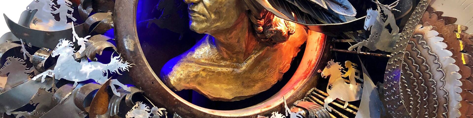 Another close up of a sculpture by John Lopez. This was a part of a giant buffalo. His work is so intricate.