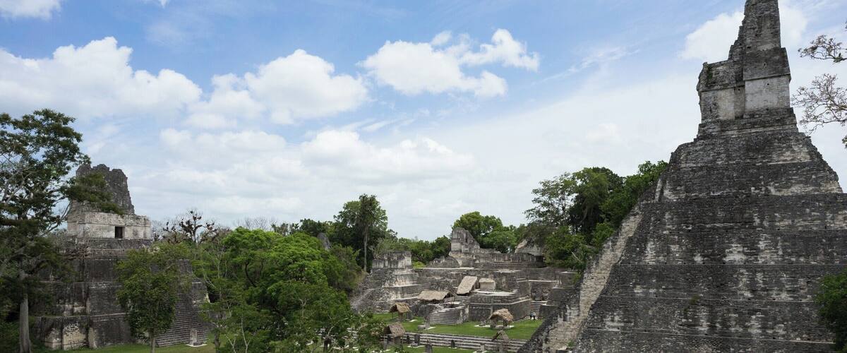 View of one of the main plazas in Tikal.
