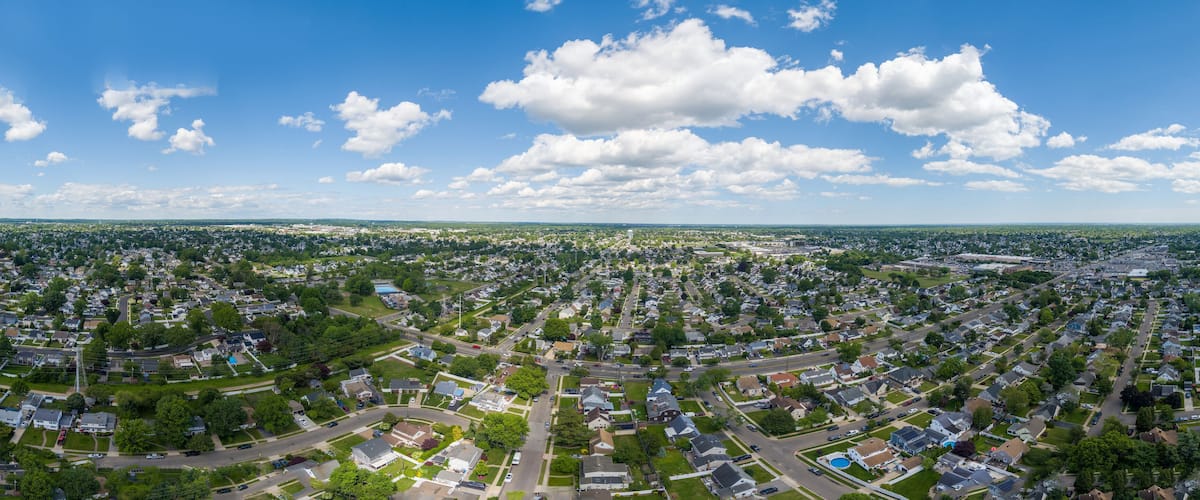 Aerial Pamoramic of Levittown Long Island