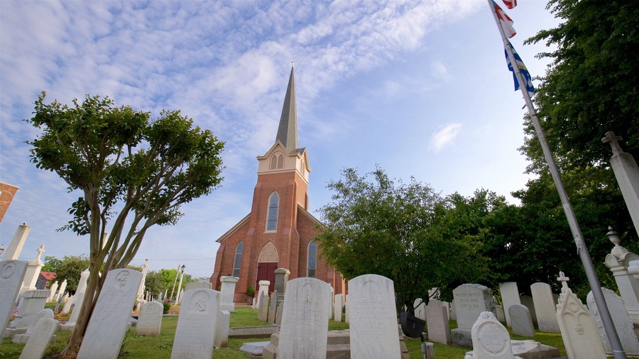 Lewes which includes a cemetery, a sunset and a church or cathedral