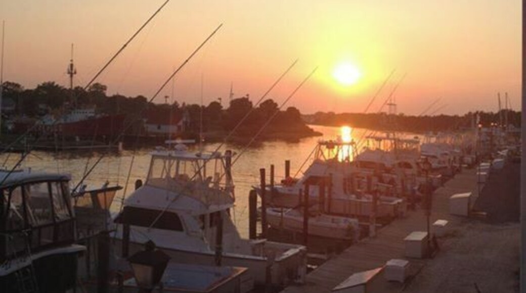 The sun setting on Lewes,DE,a beautiful town, which is situated where the Delaware Bay and Atlantic Ocean meet at Cape Henlopen,