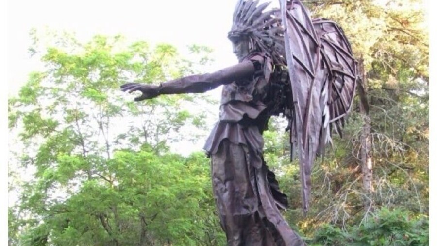 Spirit of Victory sculpture in Joseph Davis State Park.