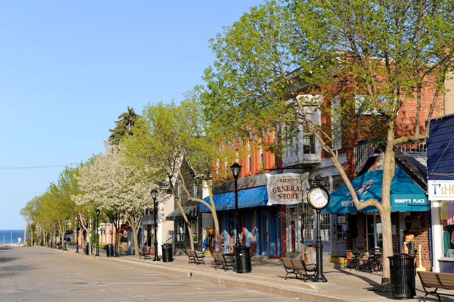 BEP072 Lexington Michigan tourist destination downtown area. Image shot 1000. Exact date unknown.