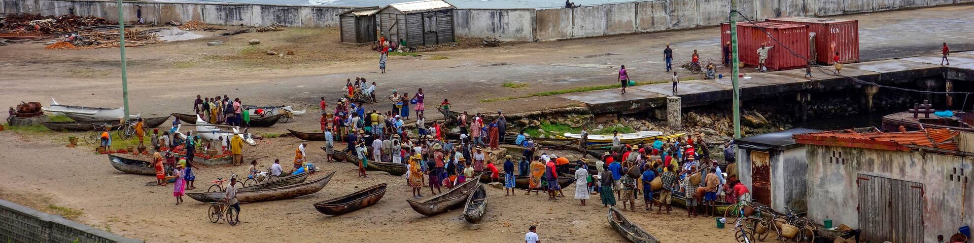 Ville au bord de l'océan indien dans le sud de Madagascar