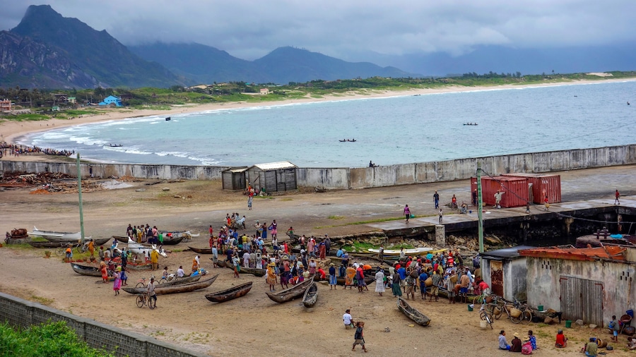 Ville au bord de l'océan indien dans le sud de Madagascar
