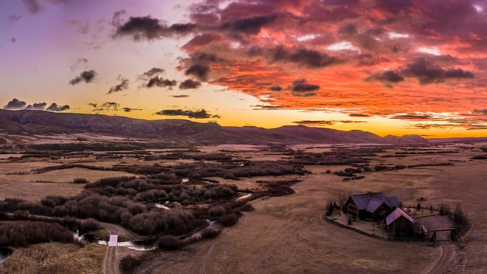 Beautiful Sunrise at a Wyoming Ranch near the Green River