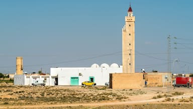 Typical mosque in the Tunisian countryside at Skhira