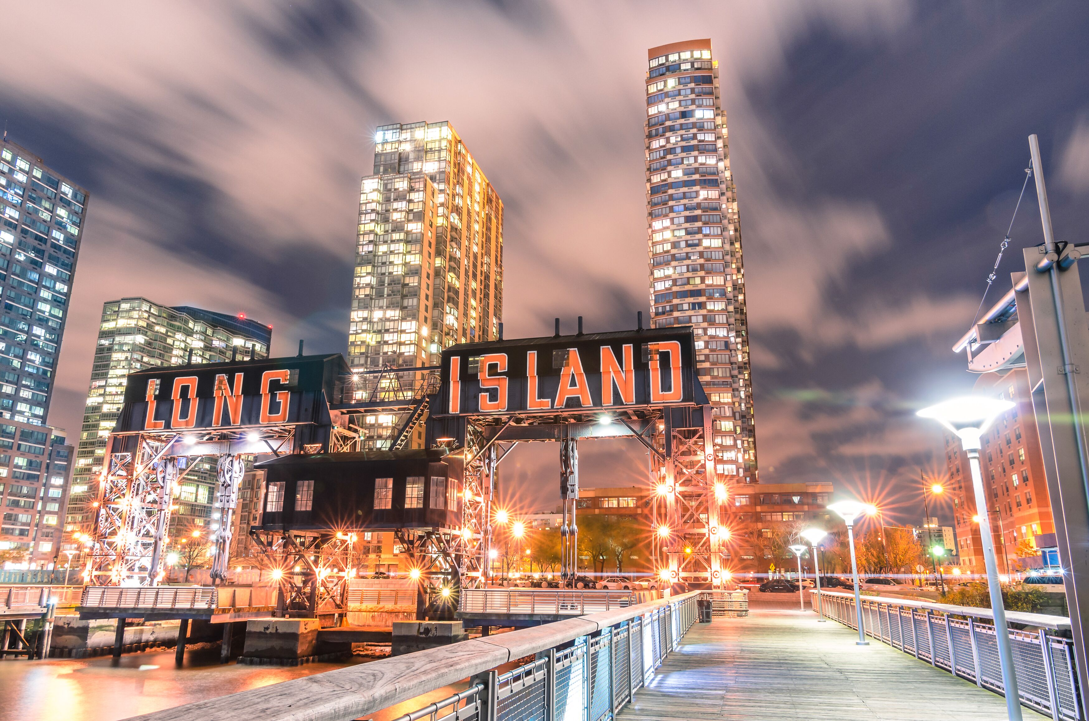 Pier of Long Island near Gantry Plaza State Park - borough of Queens - New York City; Shutterstock ID 176864471