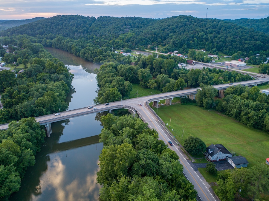 bridge drone photography