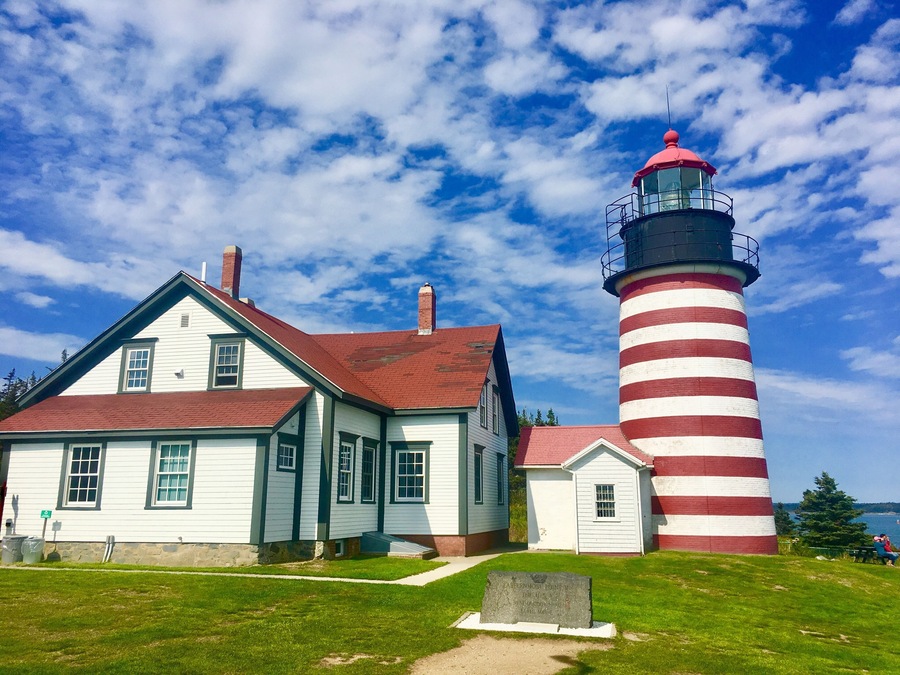 I call this the Dr. Seuss lighthouse! Beautiful coast of Maine. Was able to see a whale breach while standing just next to the lighthouse in the ocean behind us.