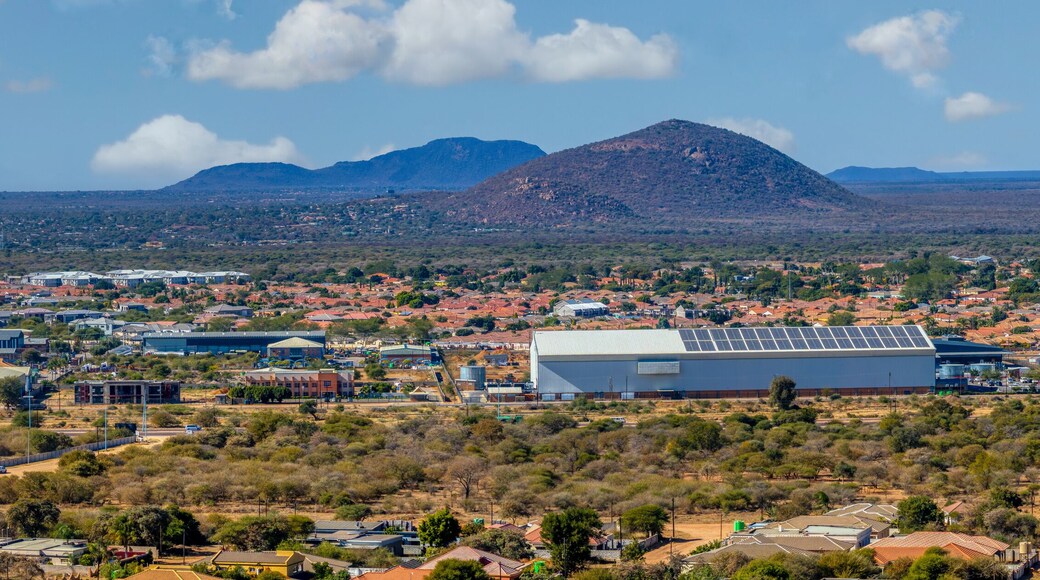 aerial view Phakalane industrial and commercial area in Gaborone, Botswana