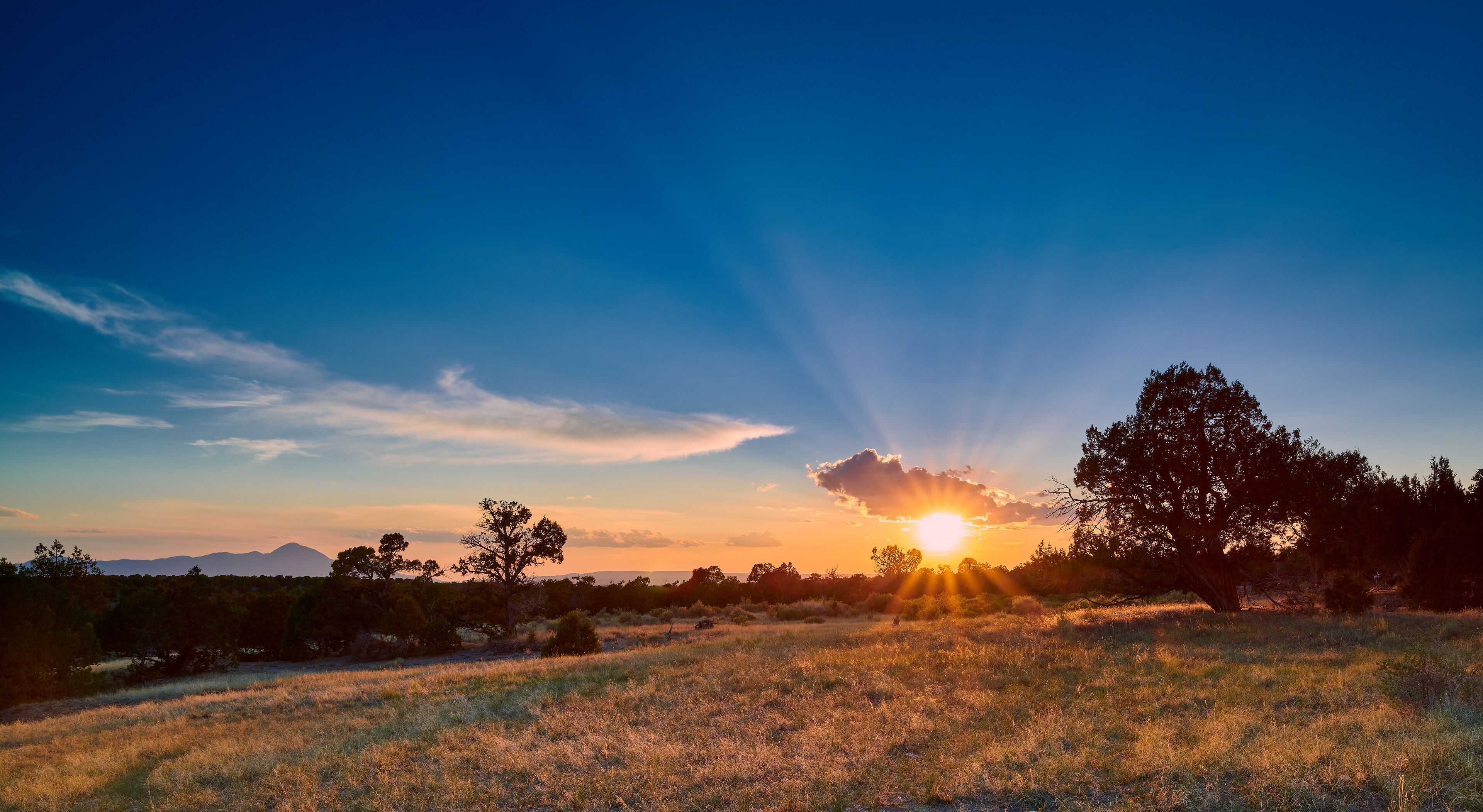 Sunset Over Open Field