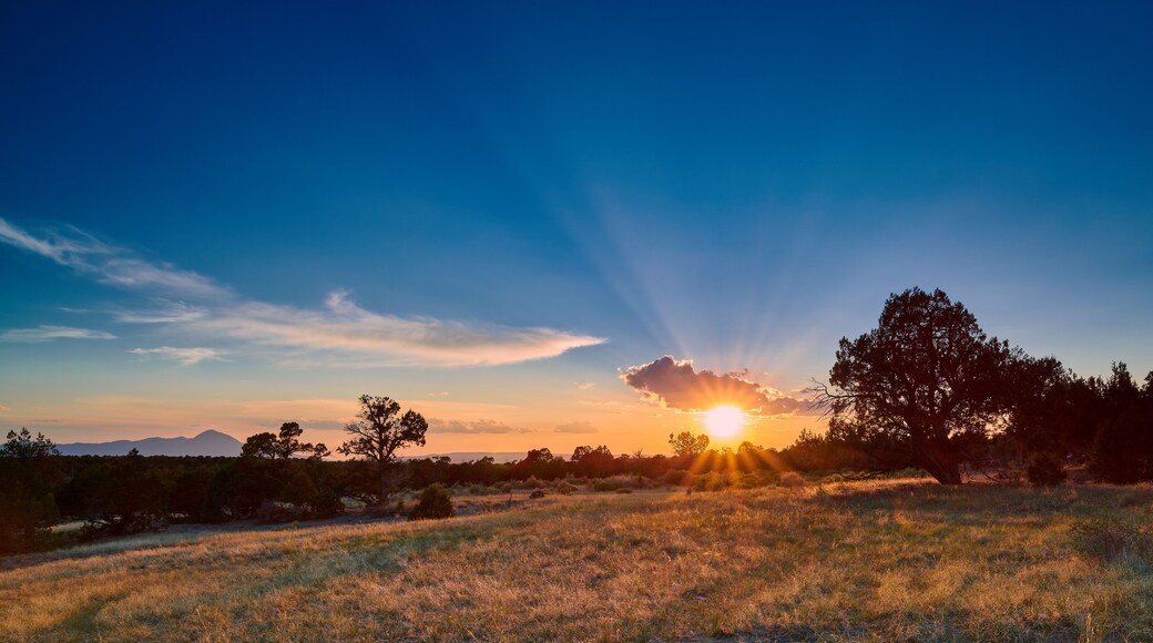 Sunset Over Open Field