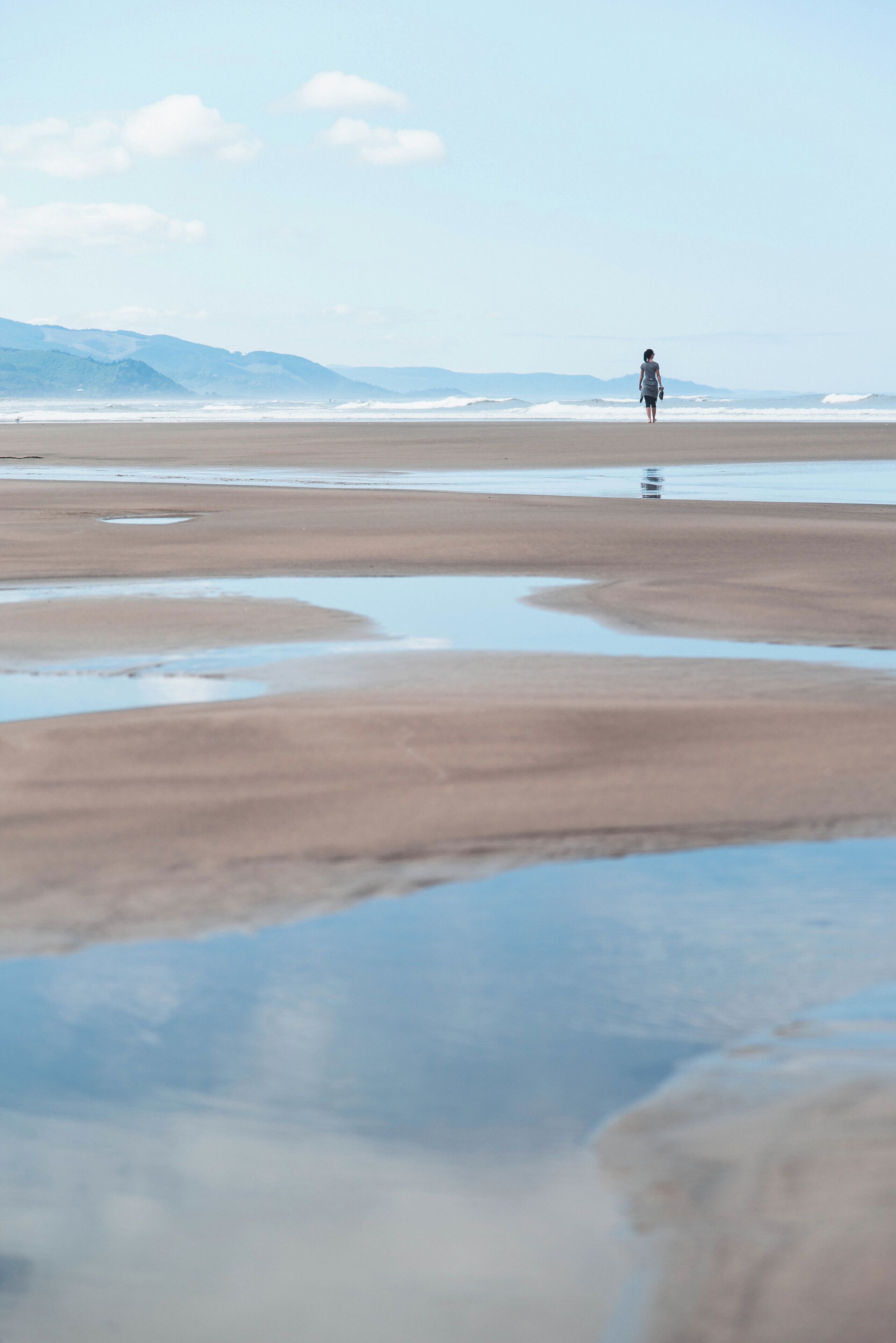 A tiny town situation on the magical and rugged Oregon Coast, Manzanita is slightly south of the more popular Canon Beach. That said, it has plenty to offer, boasting beautiful beaches where the mountains meet the sea. During low tide, dimples in the sand fill with perfectly still water creating stunning reflections. This photo reminds me of the mythical 'Midworld' created by Stephen King in 'The Dark Tower' series #LifeAtExpediaGroup 