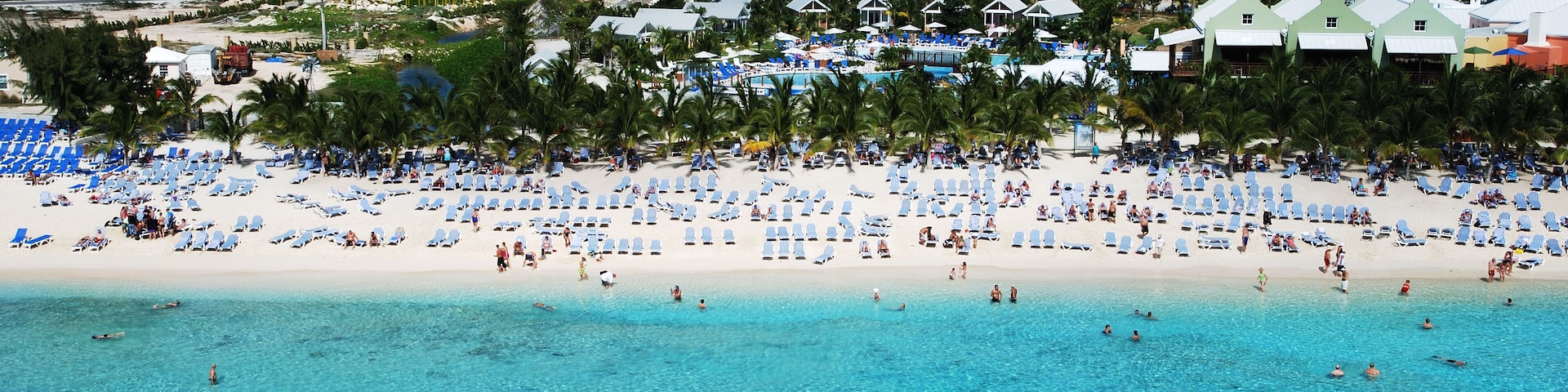 Transparent water on cruise ship terminal beach (Grand Turk, Turks & Caicos).