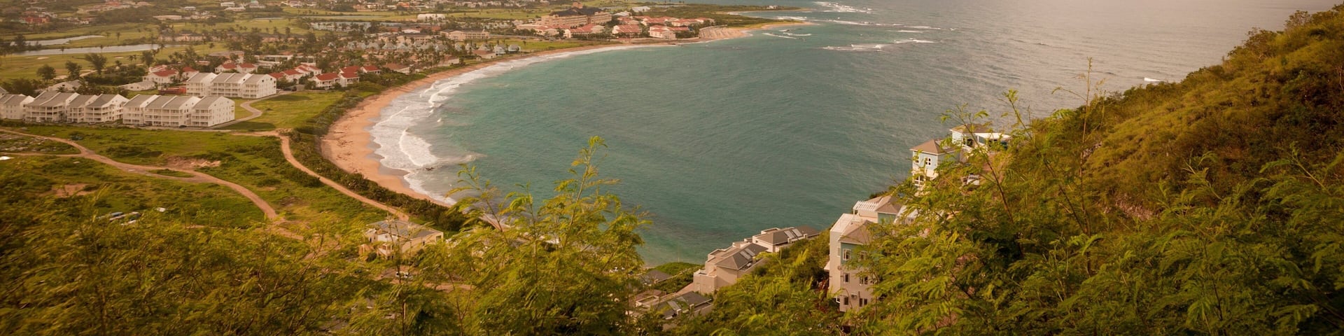 St. Kitts and Nevis showing landscape views, general coastal views and a coastal town