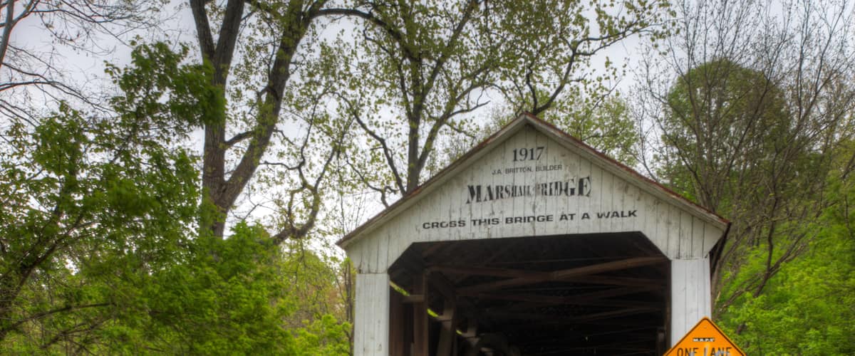 Marshall Covered Bridge in Indiana, United States