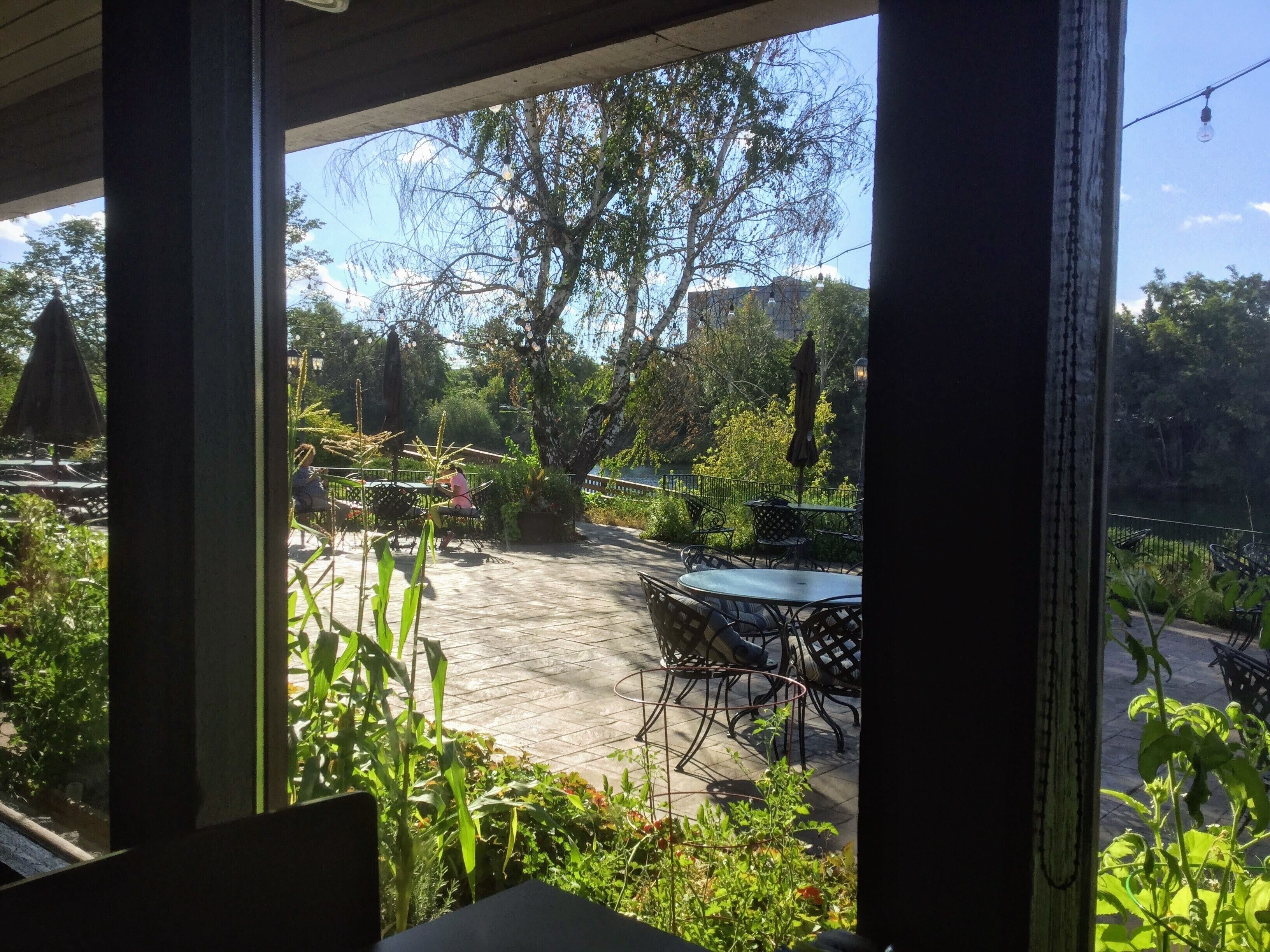 Riverwalk view from the dining room during breakfast. #OrbitzTravel