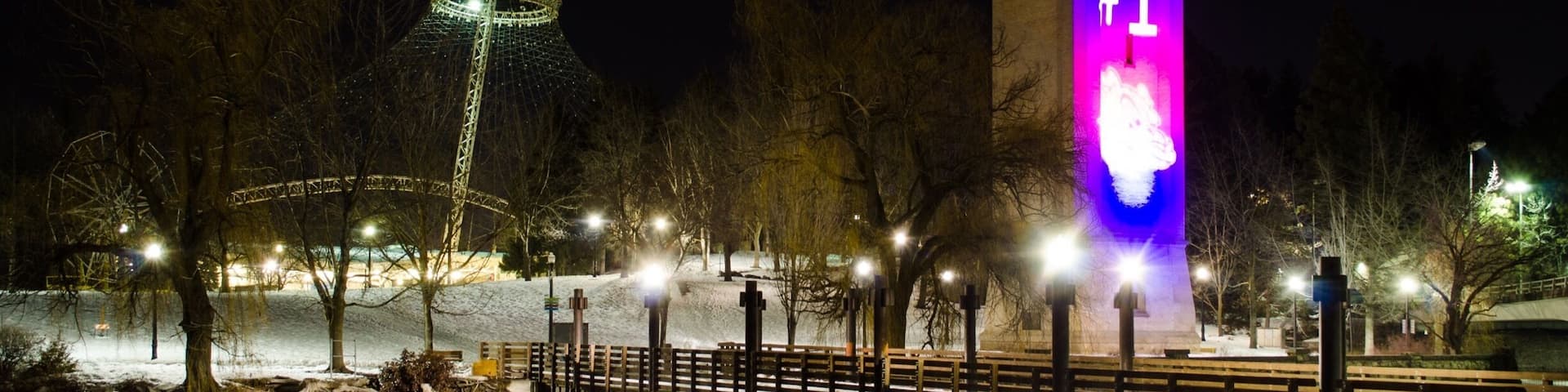 The famous clock tower is now lit up with a tribute to our Gonzaga Bulldogs who are now number one on the country and undefeated.