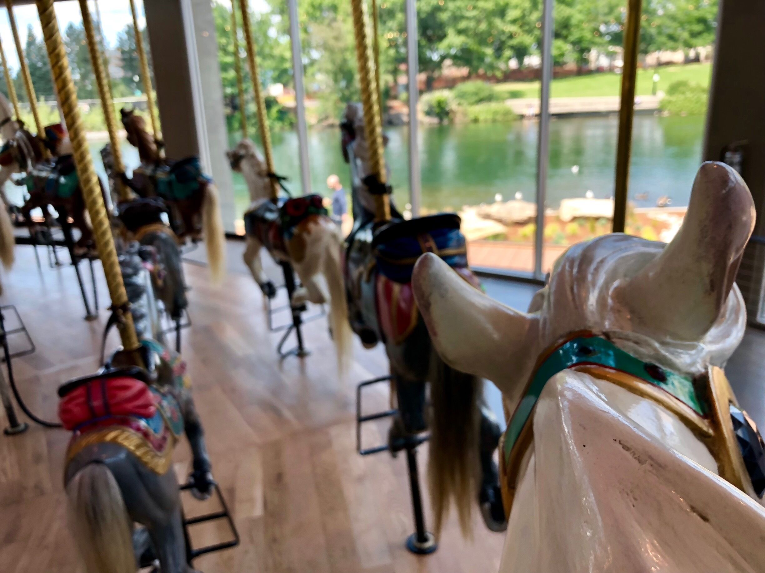 Recently refurbished and updated this historic carousel dates to 1909. 