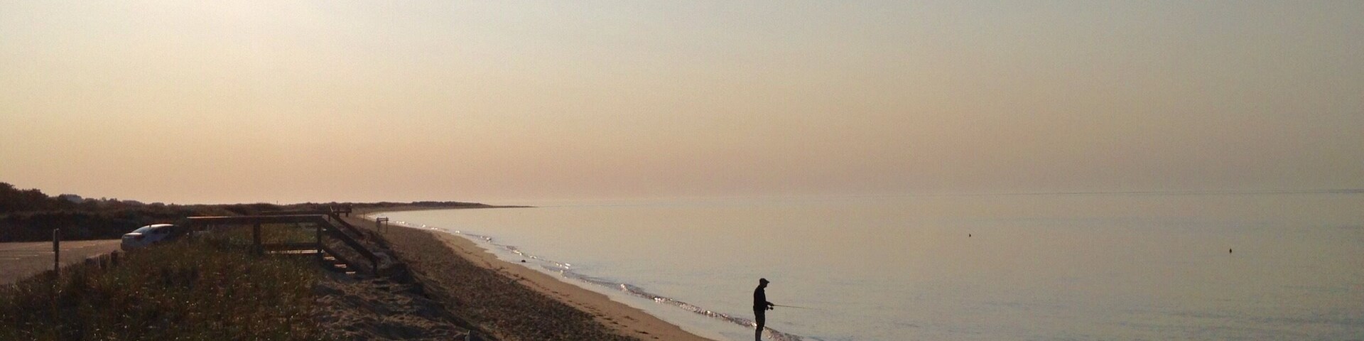 Morning light. The lone fisherman