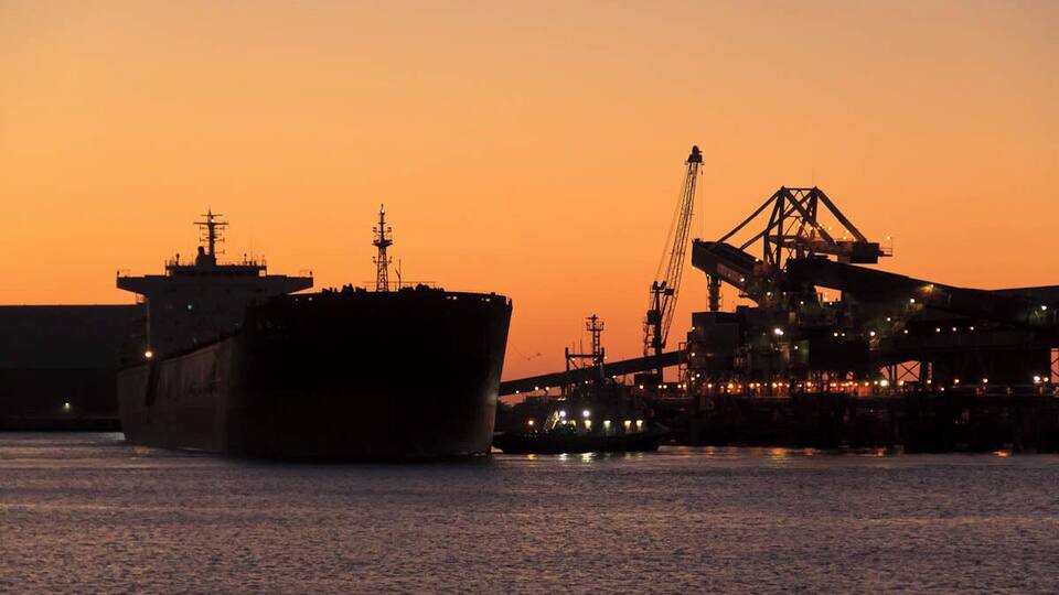 The busy harbour of Geraldton WA.
Geraldton is a coastal city in Western Australia, located 424 kilometres north of Perth. The Port of Geraldton is a major west coast port with seven bulk handling berths with the major exports of iron ore, grain and mineral sand.