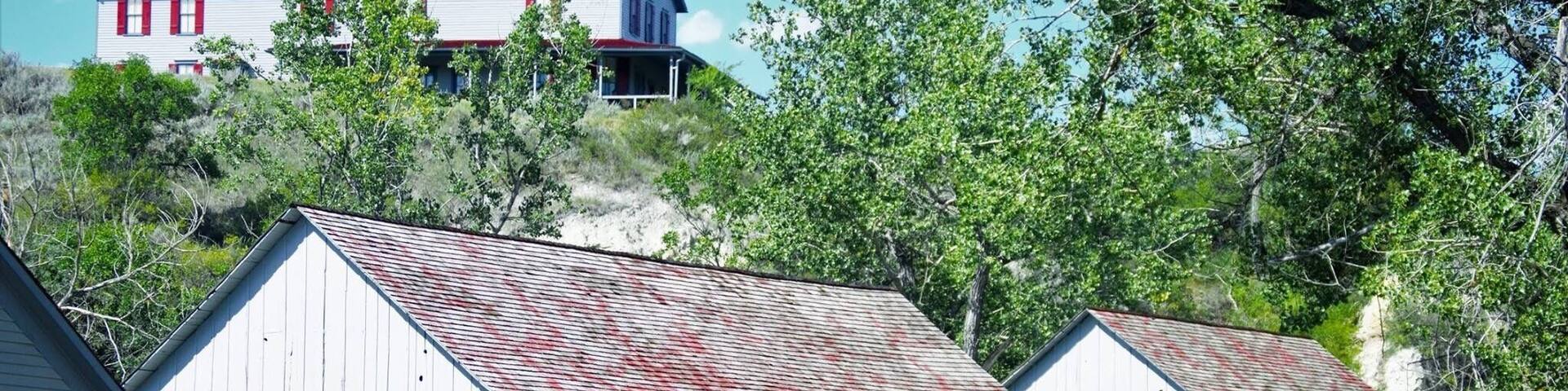 The stables and work quarters of Chateau de Mores
