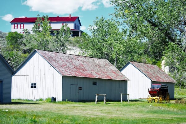 The stables and work quarters of Chateau de Mores