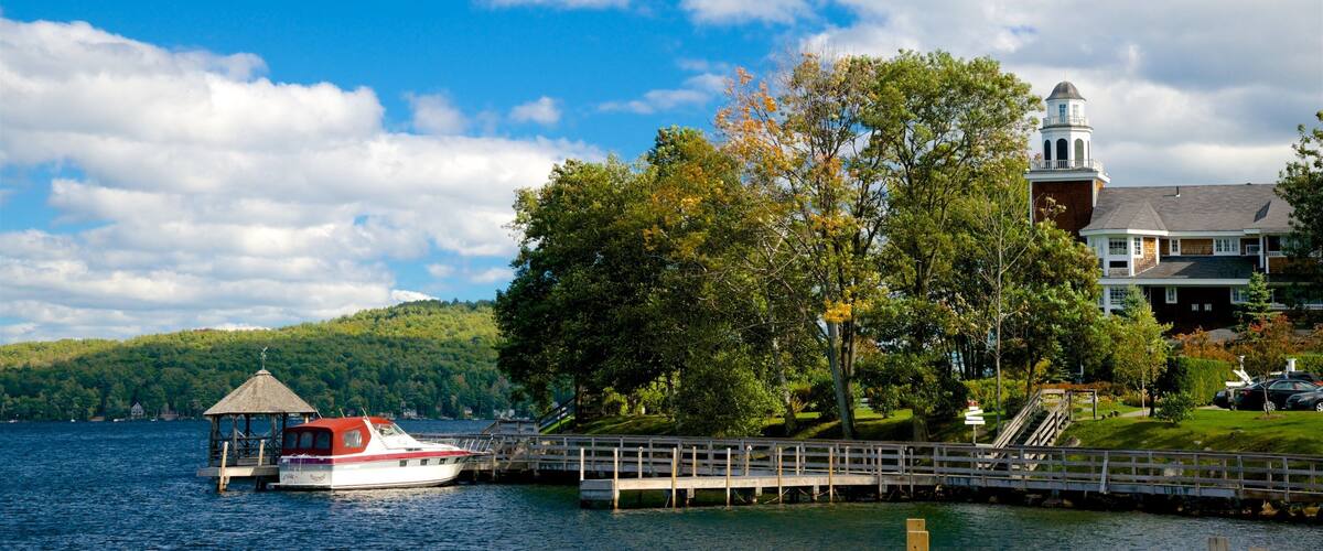 Meredith which includes a marina