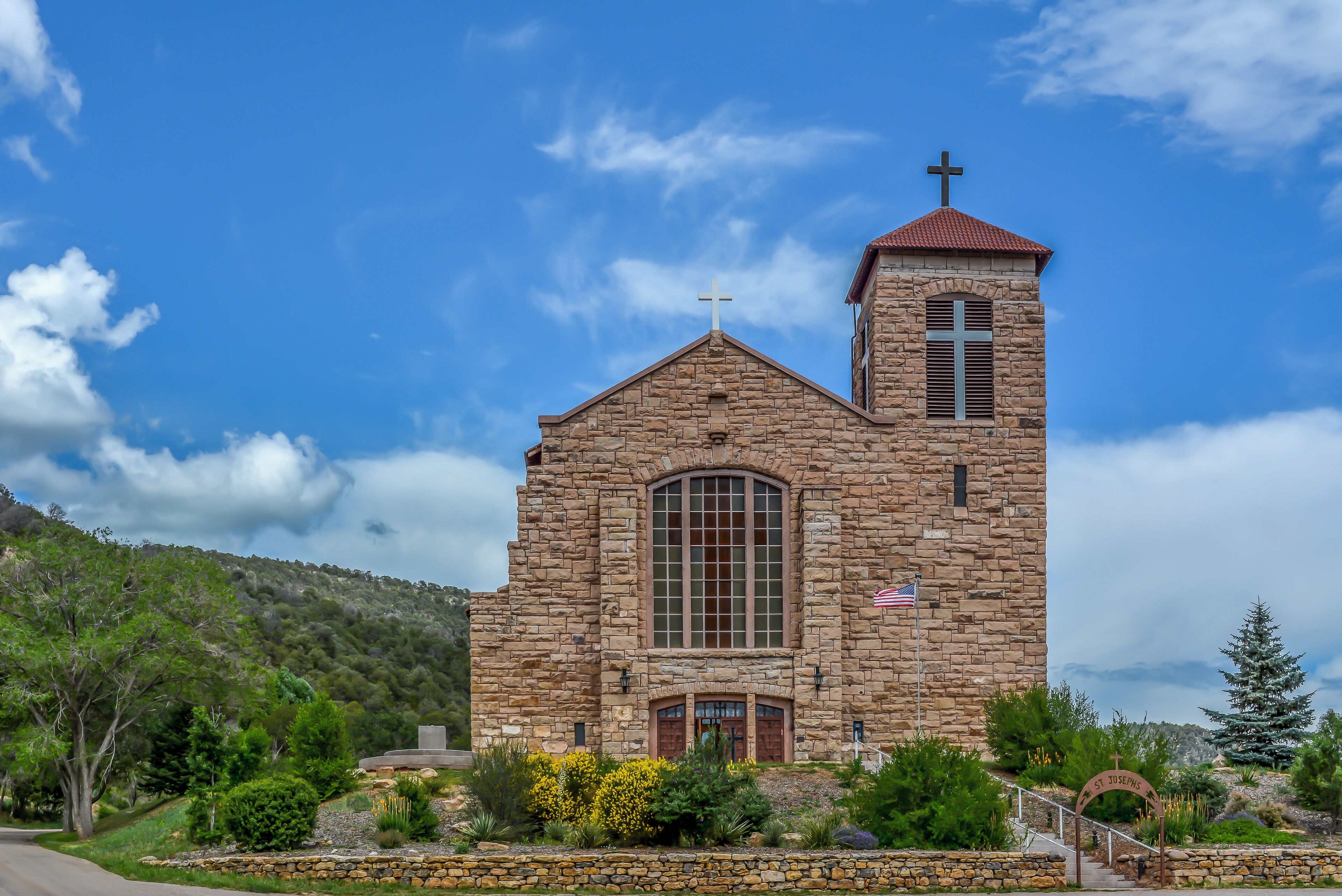 Historic Apache Mission in Mescalero, NM.  A must stop to visit when driving through Mescalero.