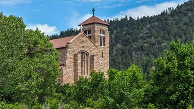 Historic Apache Mission in Mescalero, NM. A must stop to visit when driving through Mescalero.