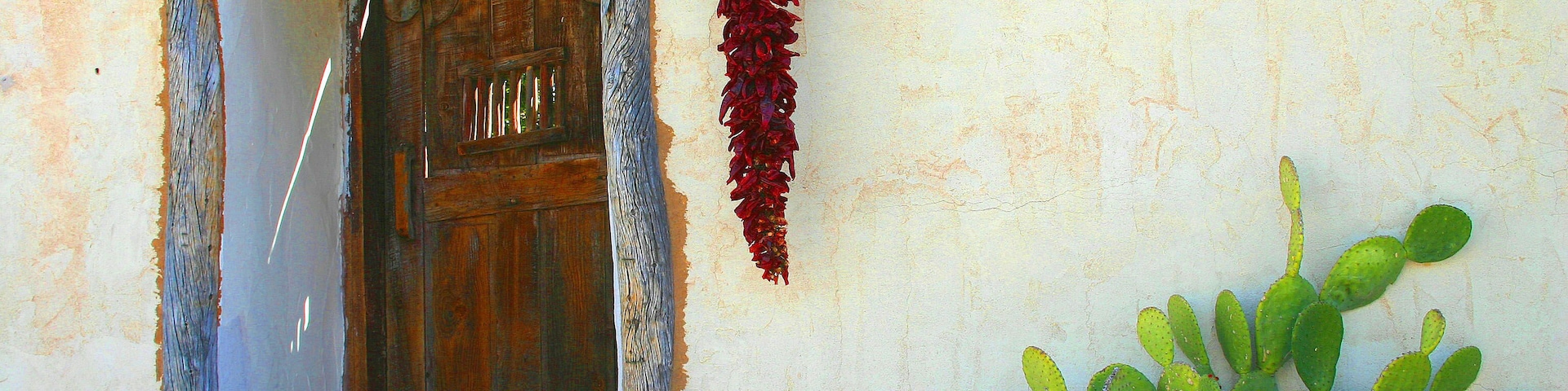 Red chile doorway Mesilla NM