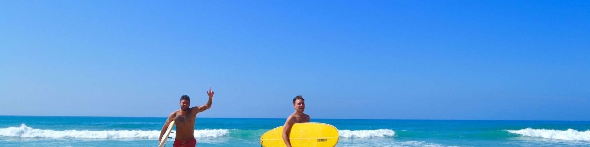 Amateur surfers, professional #blue skies