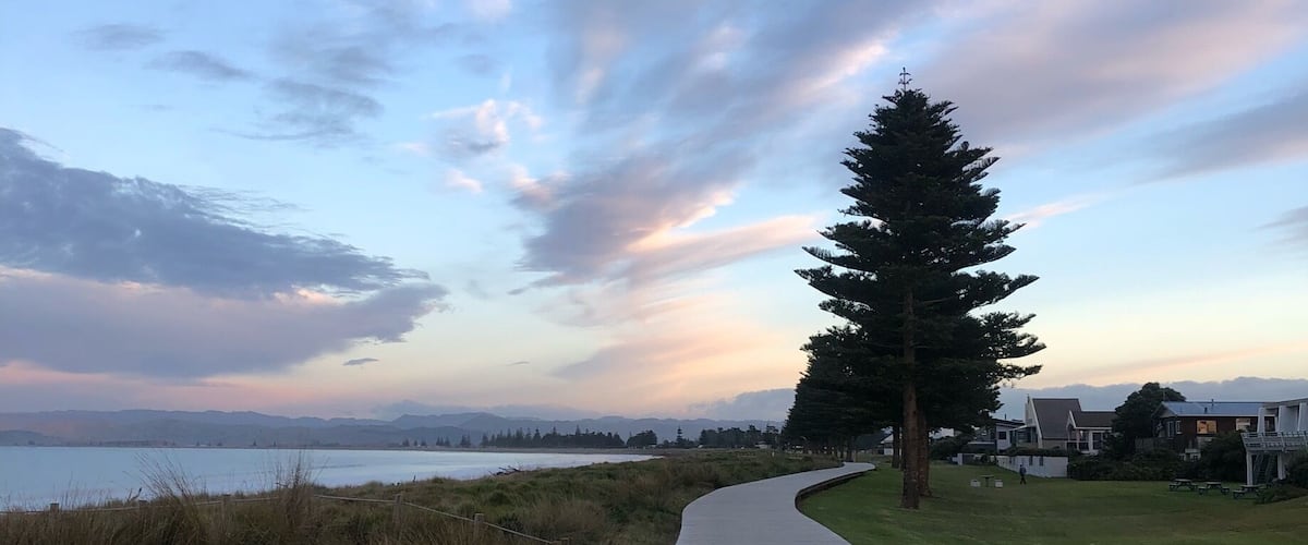 The walkway at Waikanae Beach down to Midway beach is a great way to start the day.