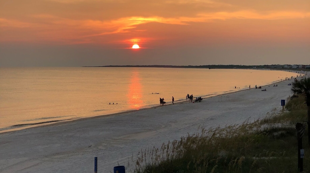 Such beautiful sunsets on the white sandy beach