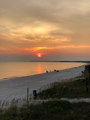 Such beautiful sunsets on the white sandy beach