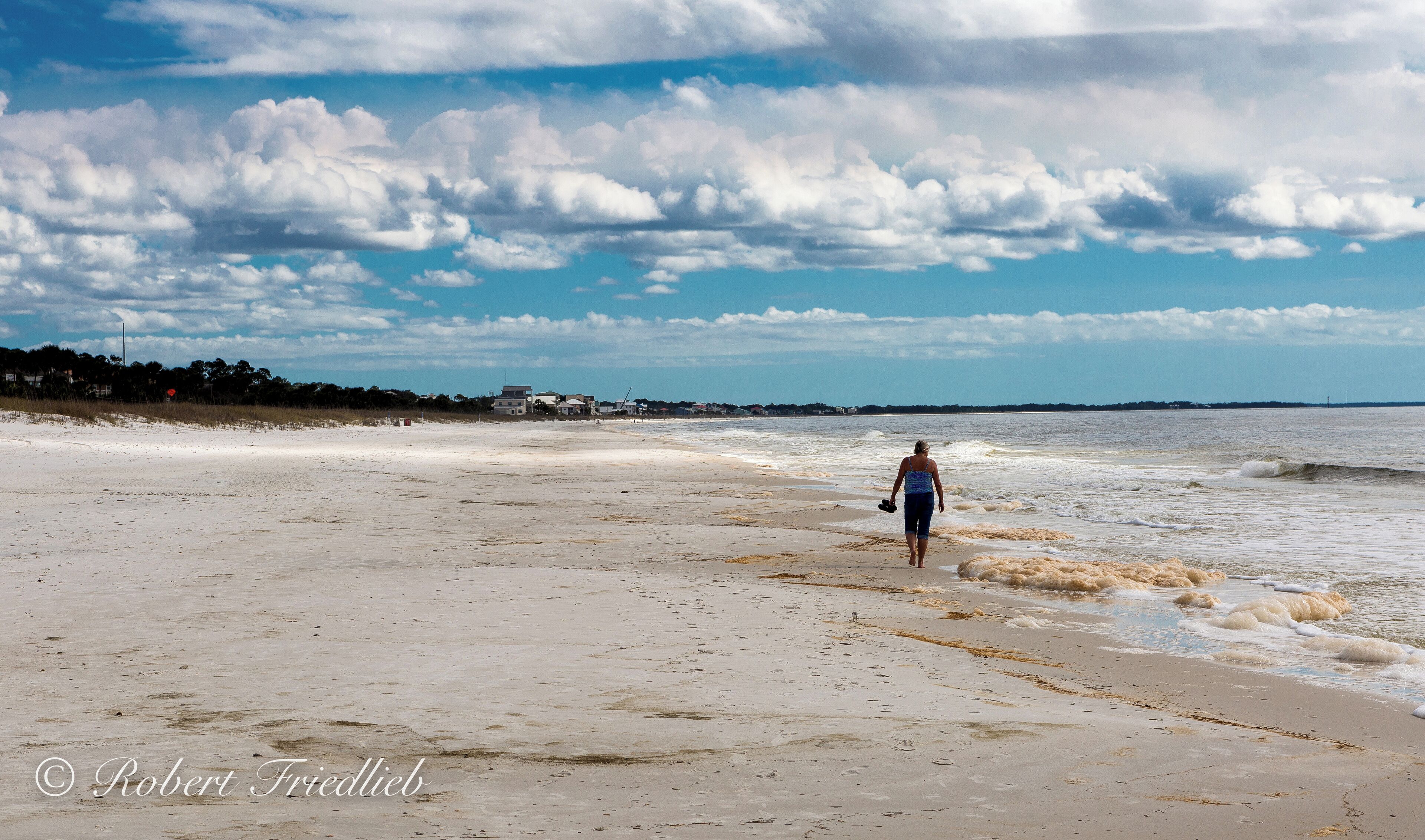Walking along the beach in Mexico Beach FL. This picture was taken before hurricane Michael